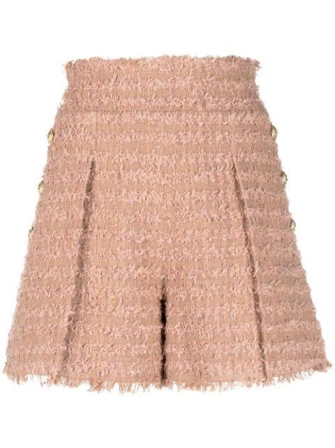 tweed tailored shorts by BALMAIN