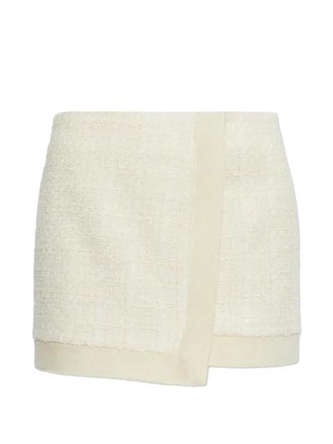 tweed wrap mini skirt by BALMAIN