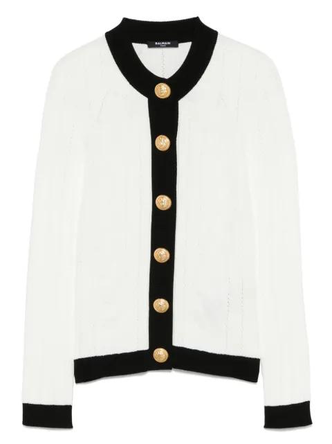 two-tone cardigan by BALMAIN