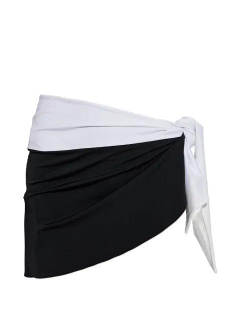 two-tone wrap-style sarong by BALMAIN