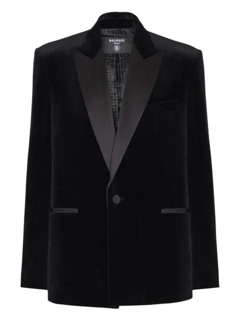 velvet single-breasted blazer by BALMAIN