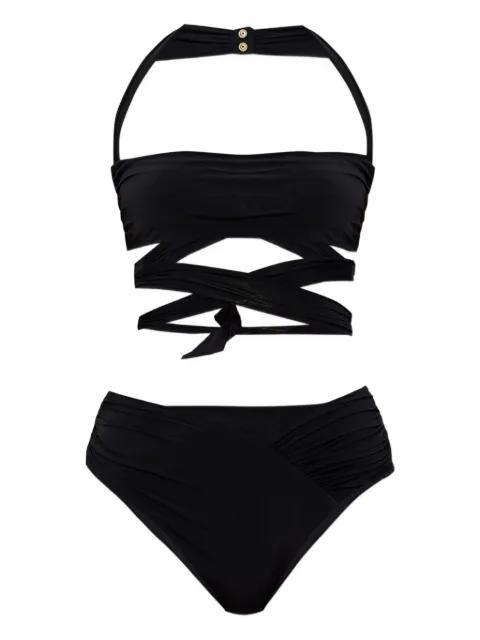wrap-effect halter-neck bikini by BALMAIN