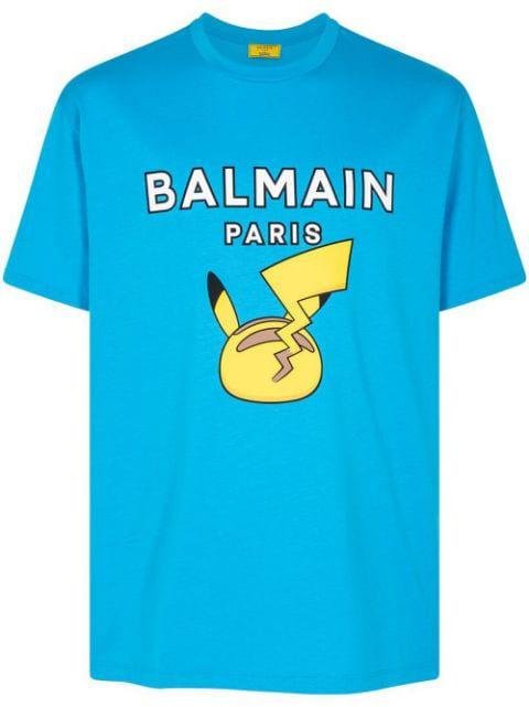x Pokémon Pikachu print T-Shirt by BALMAIN