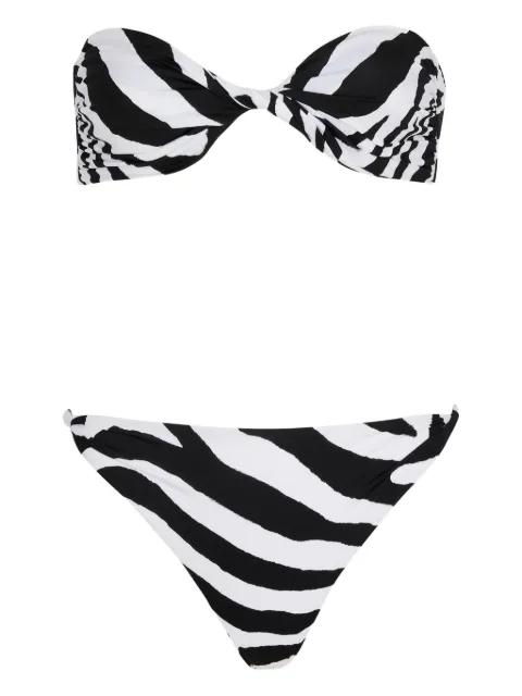 zebra-pattern bikini by BALMAIN