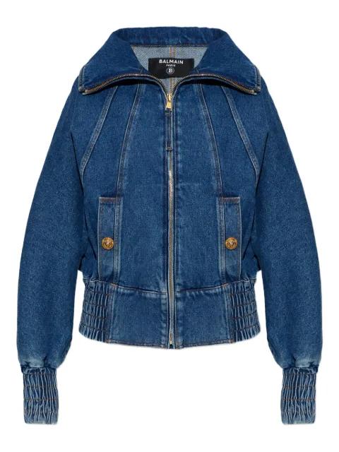 zip-up denim jacket by BALMAIN