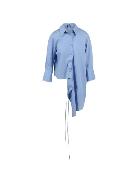 Chiara asymmetric pinstripe-pattern shirt by BALOSSA