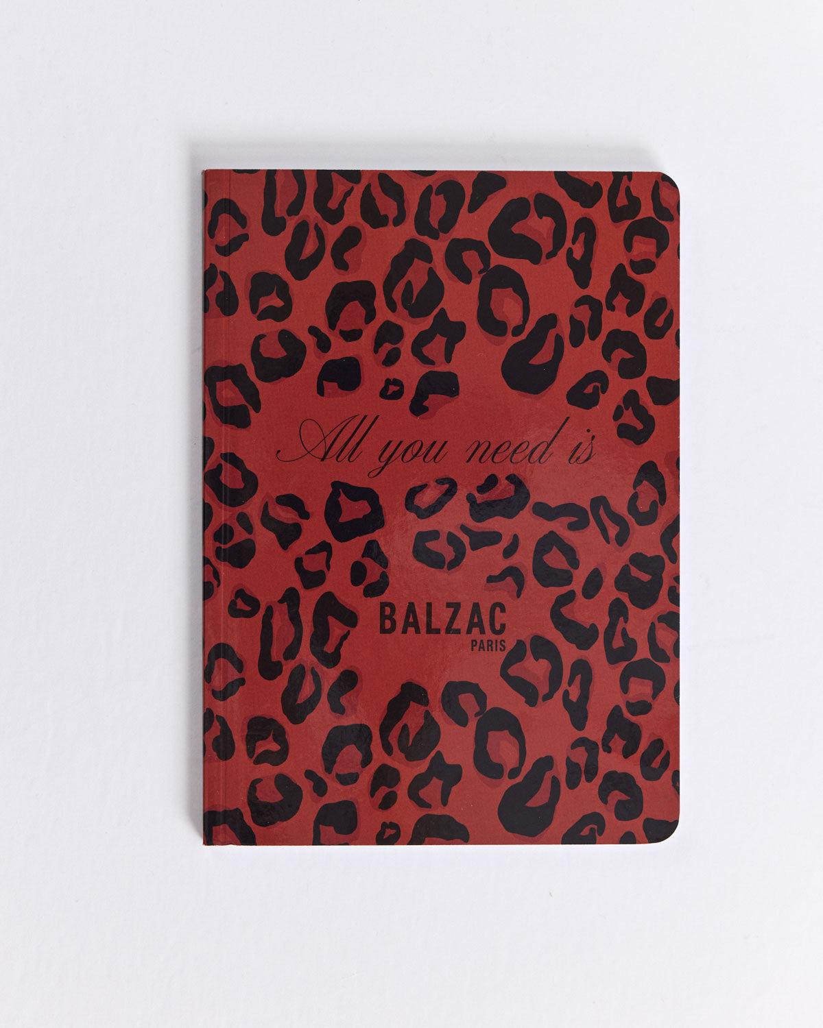 A5 red leopard notebook All you need is by BALZAC PARIS