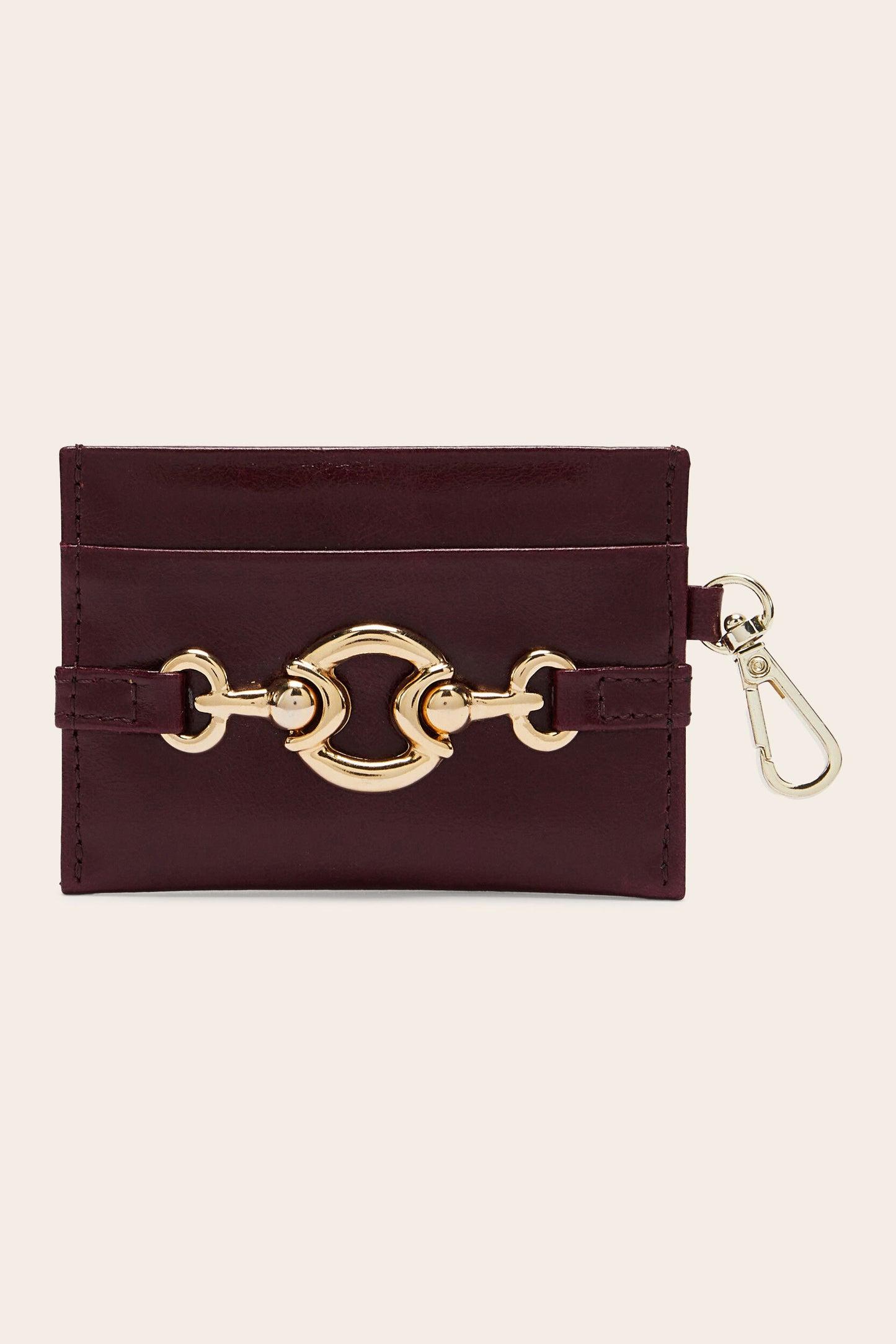 Addison burgundy card holder by BALZAC PARIS