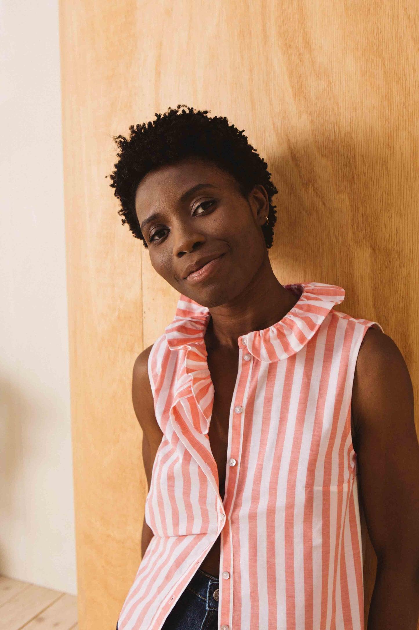 Adonis shirt with pink stripes by BALZAC PARIS