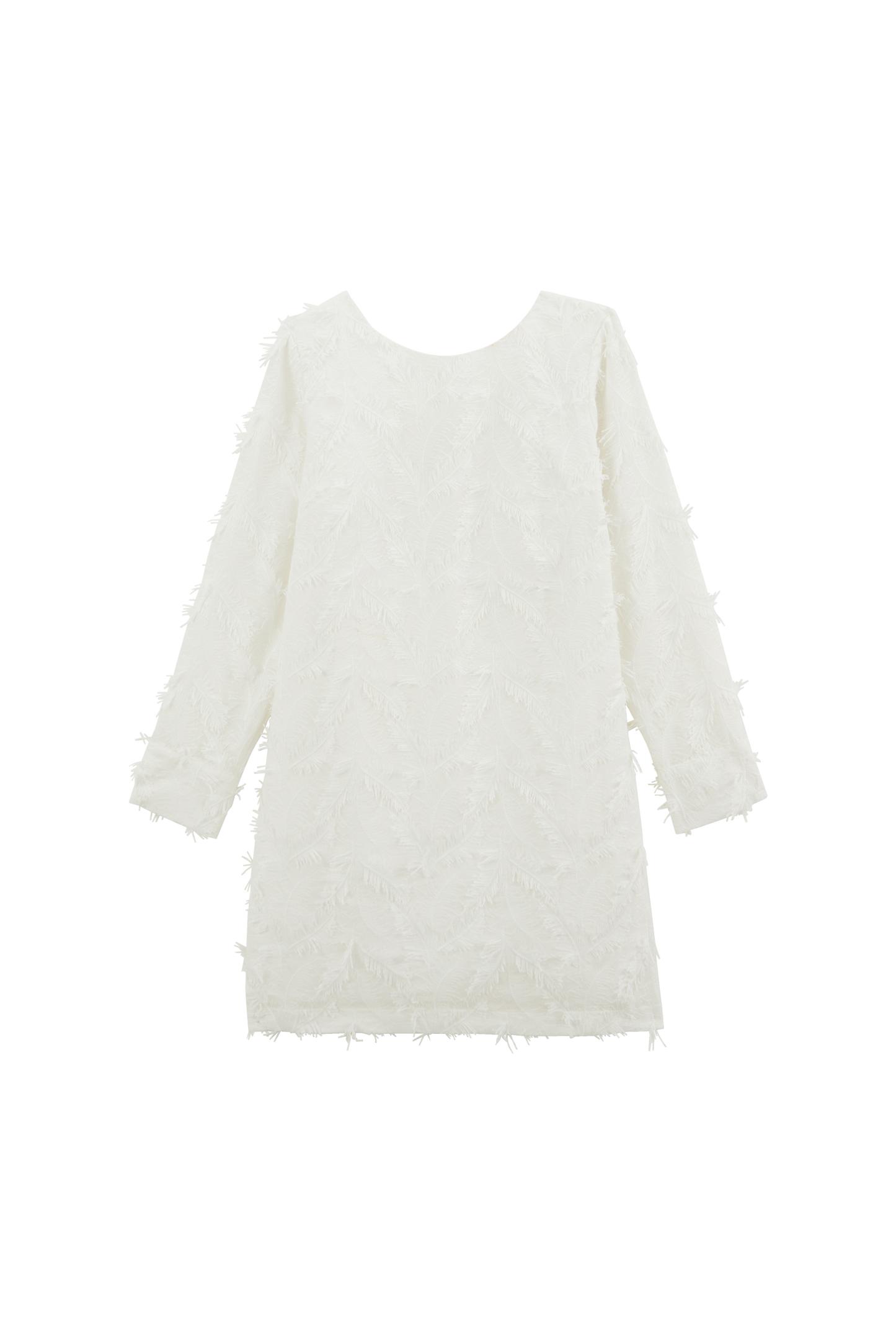 Amada white feather dress by BALZAC PARIS