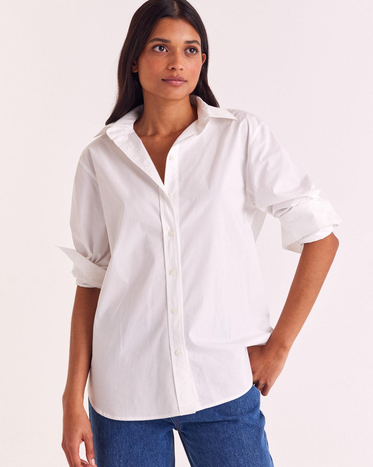 Anne natural white shirt by BALZAC PARIS