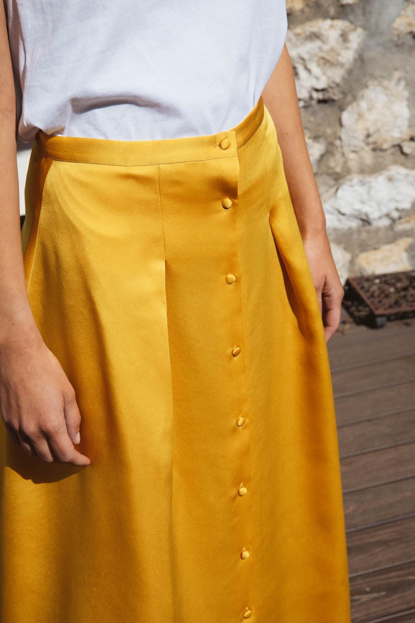 Assia gold yellow skirt by BALZAC PARIS