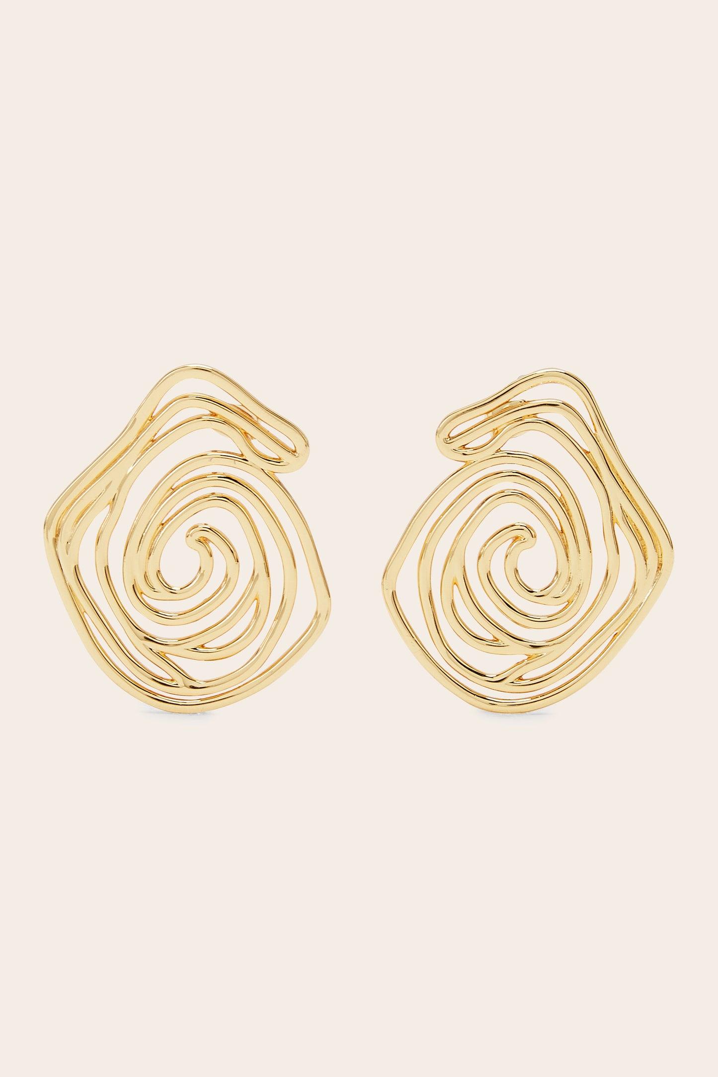 Aurora gold earrings by BALZAC PARIS