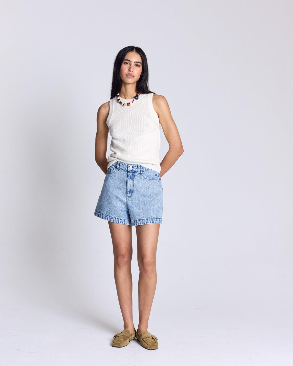 Azure blue Elias shorts by BALZAC PARIS