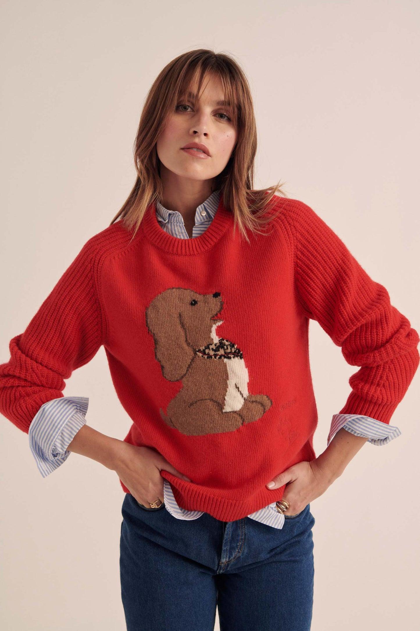 Barbour x BP Red Doug Sweater by BALZAC PARIS
