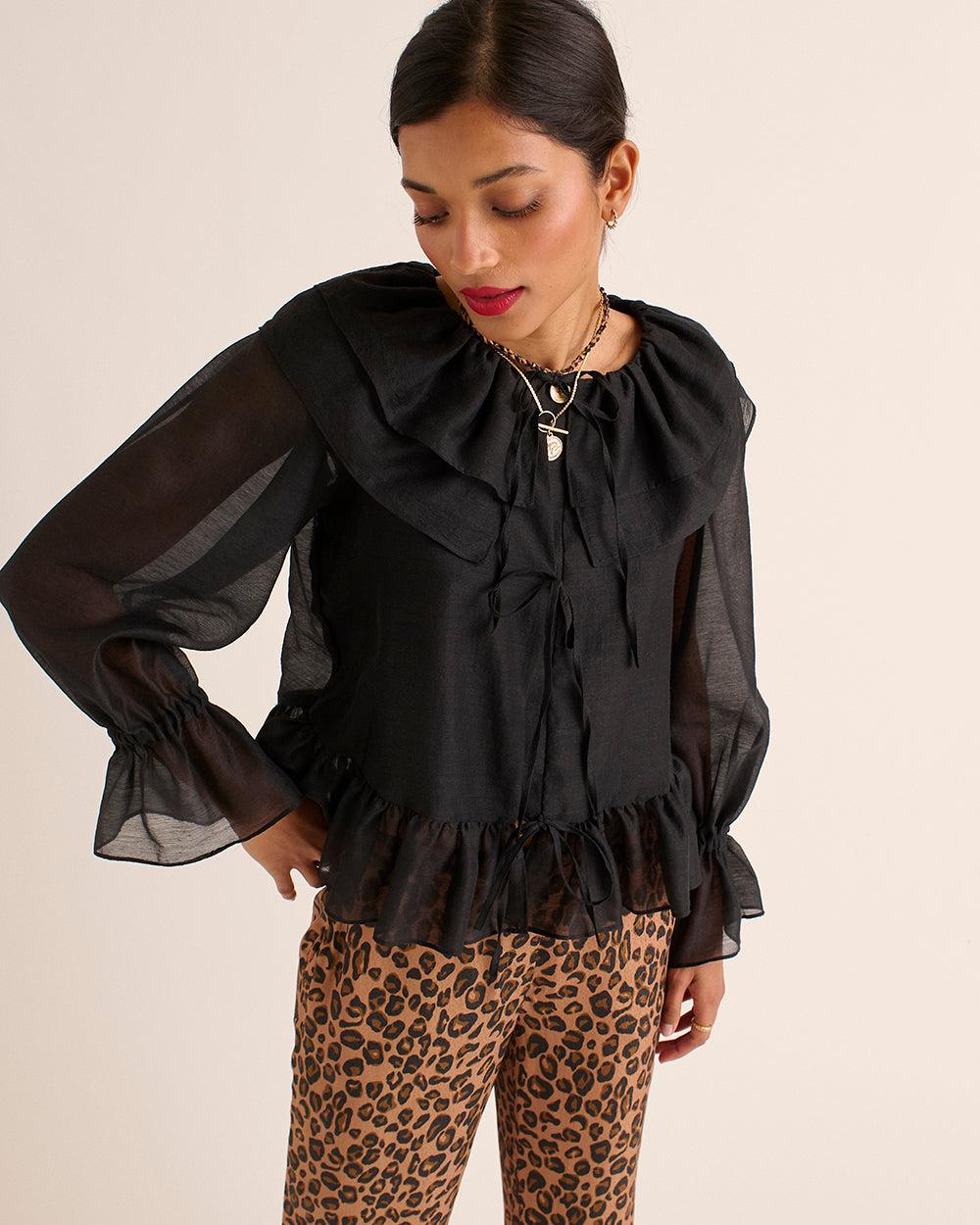 Belva black shirt by BALZAC PARIS