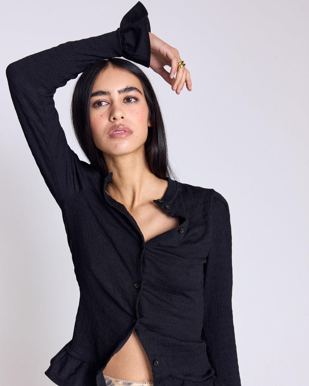 Black Caroline Top by BALZAC PARIS