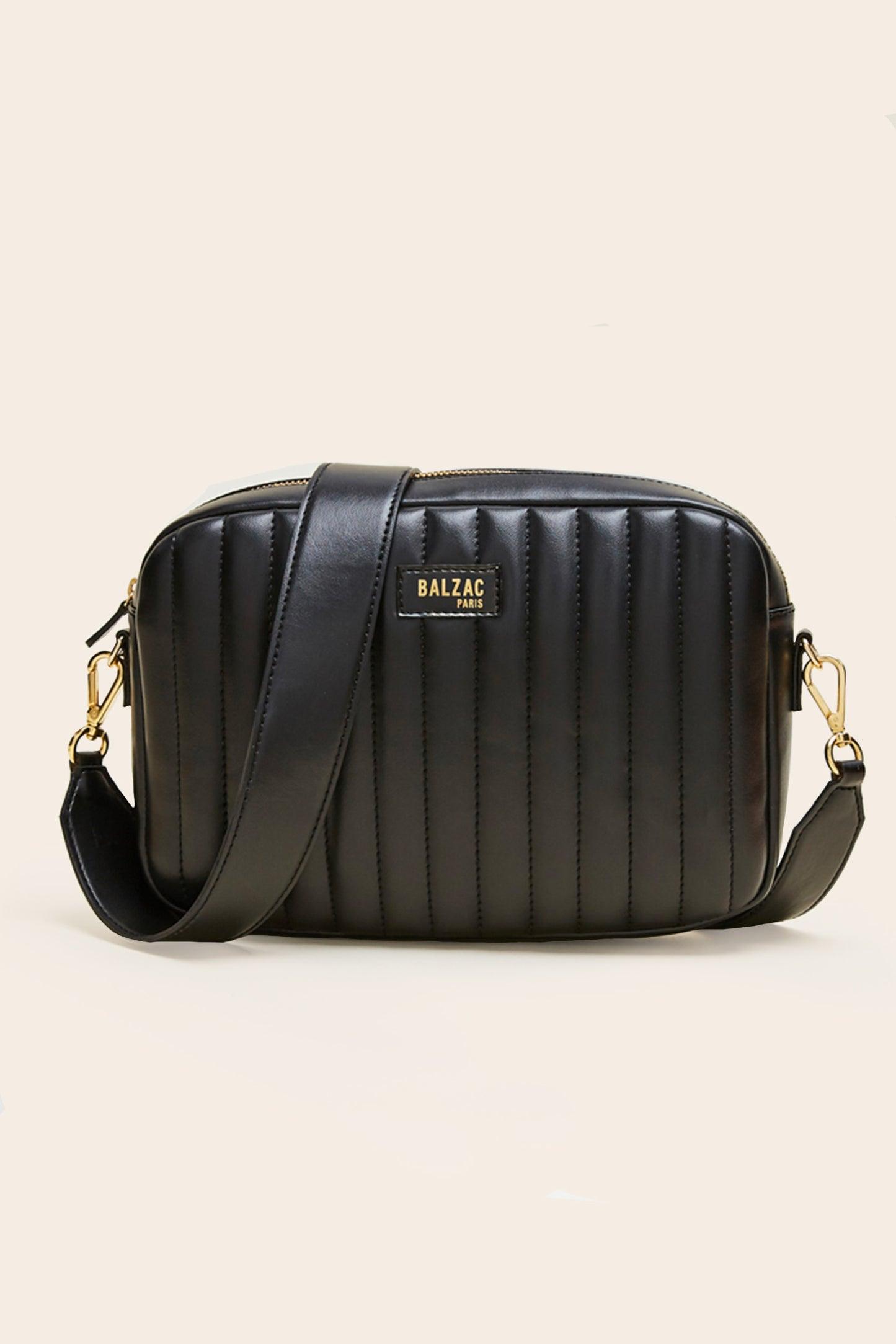Black vegan Large César bag by BALZAC PARIS