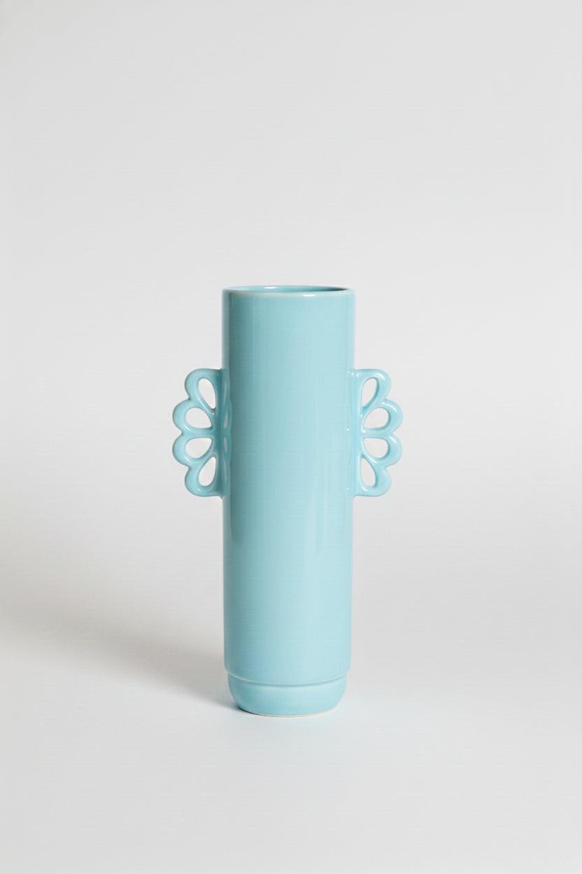 Blue BB handle vase by undefined Blue BB handle vase by undefined