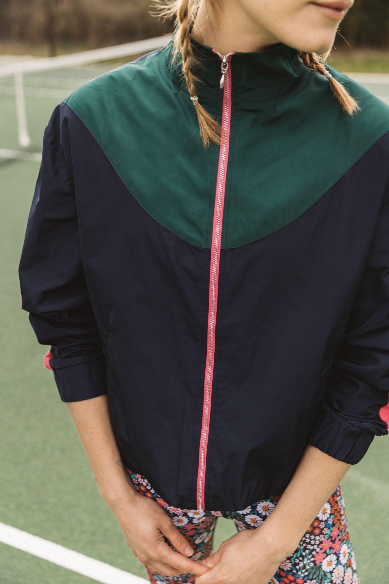 Blue, green and pink Module windbreaker by BALZAC PARIS