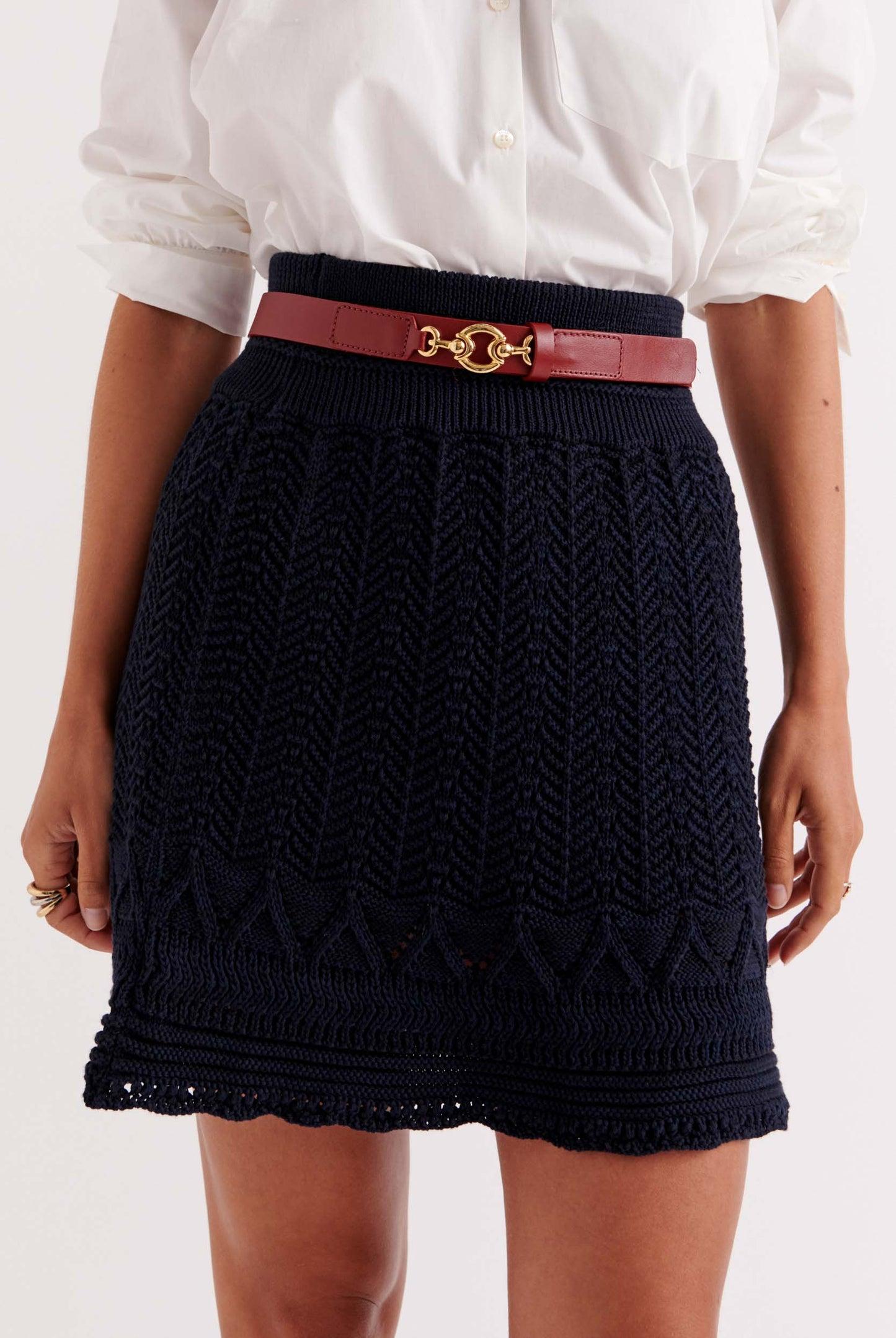 Brandon burgundy belt by BALZAC PARIS