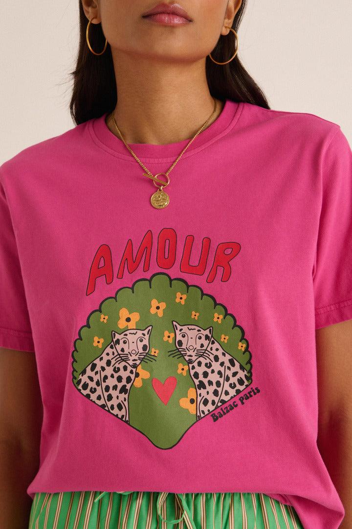 Bree Amour de Léo pink t-shirt by BALZAC PARIS