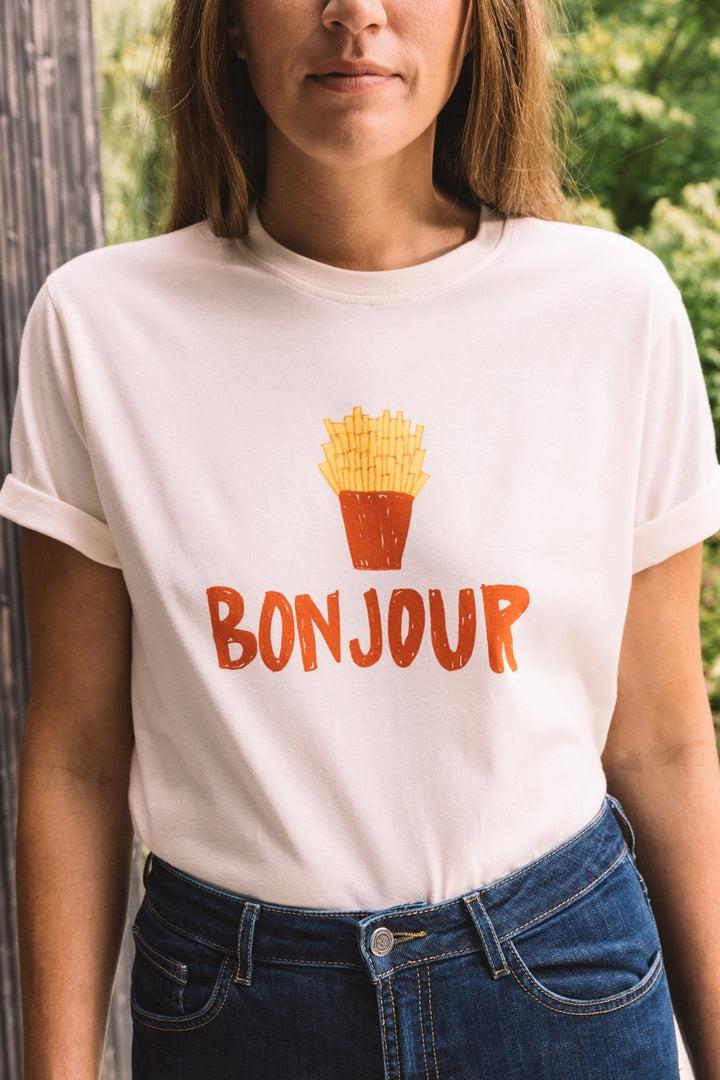 Bree Hello ecru t-shirt by BALZAC PARIS