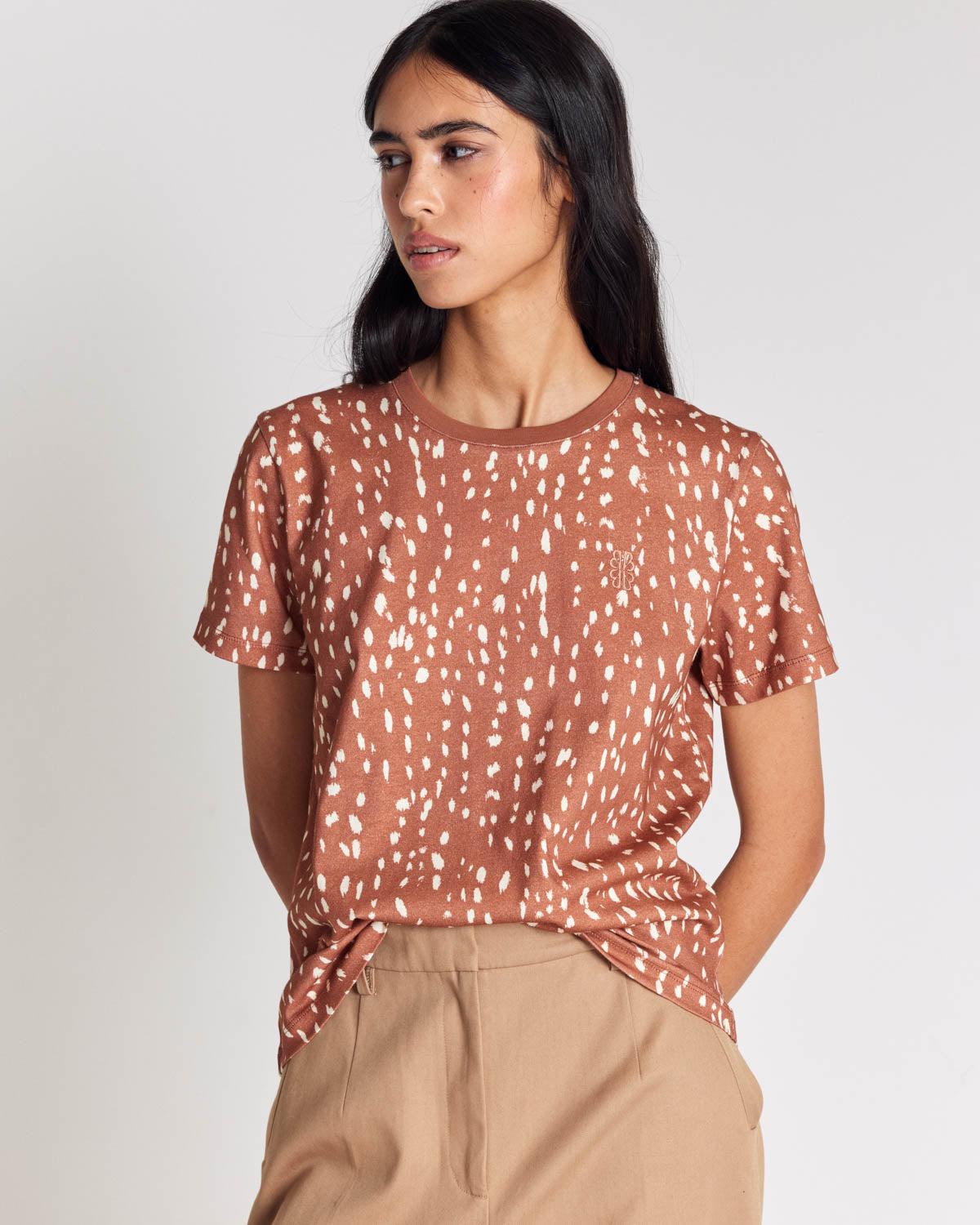 Bree cinnamon speckled t-shirt by BALZAC PARIS