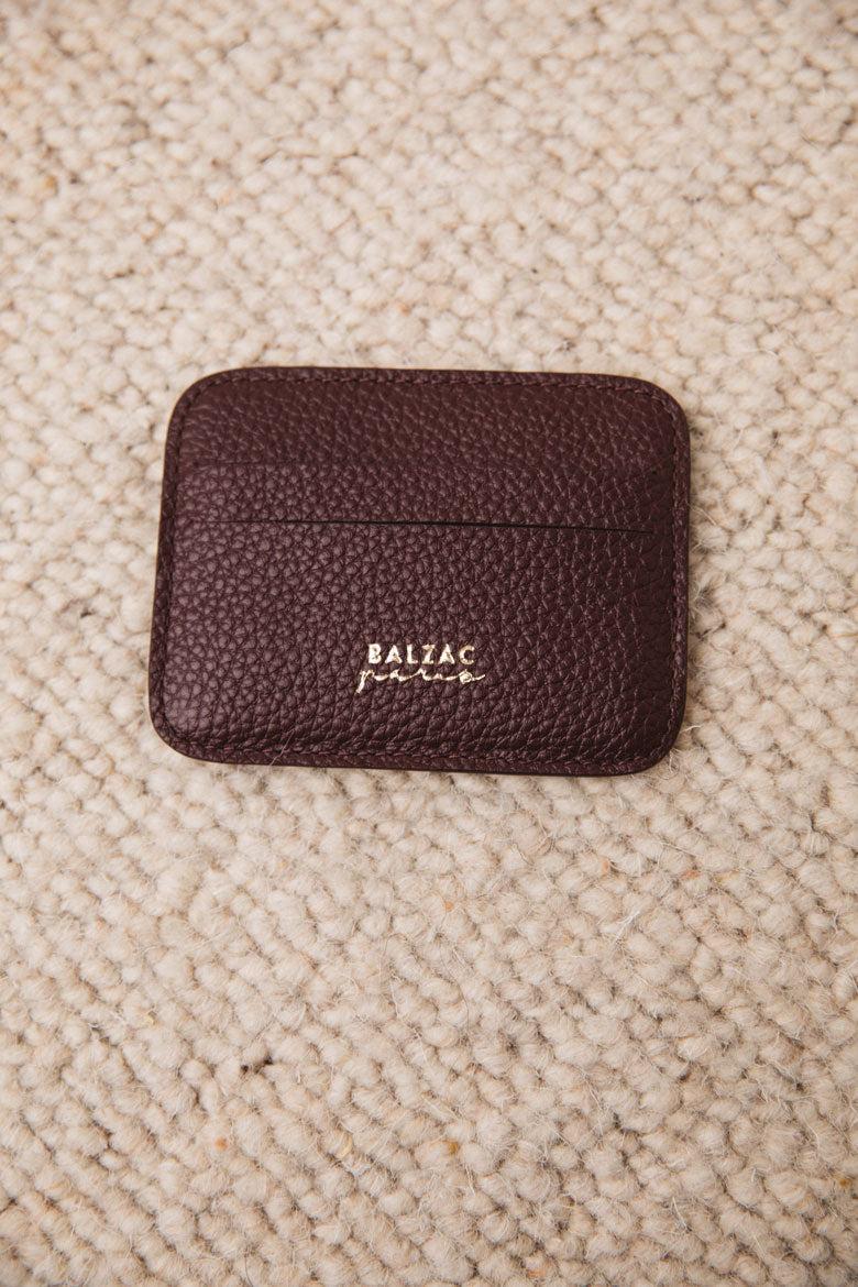 Burgundy Cyrill card holder by BALZAC PARIS