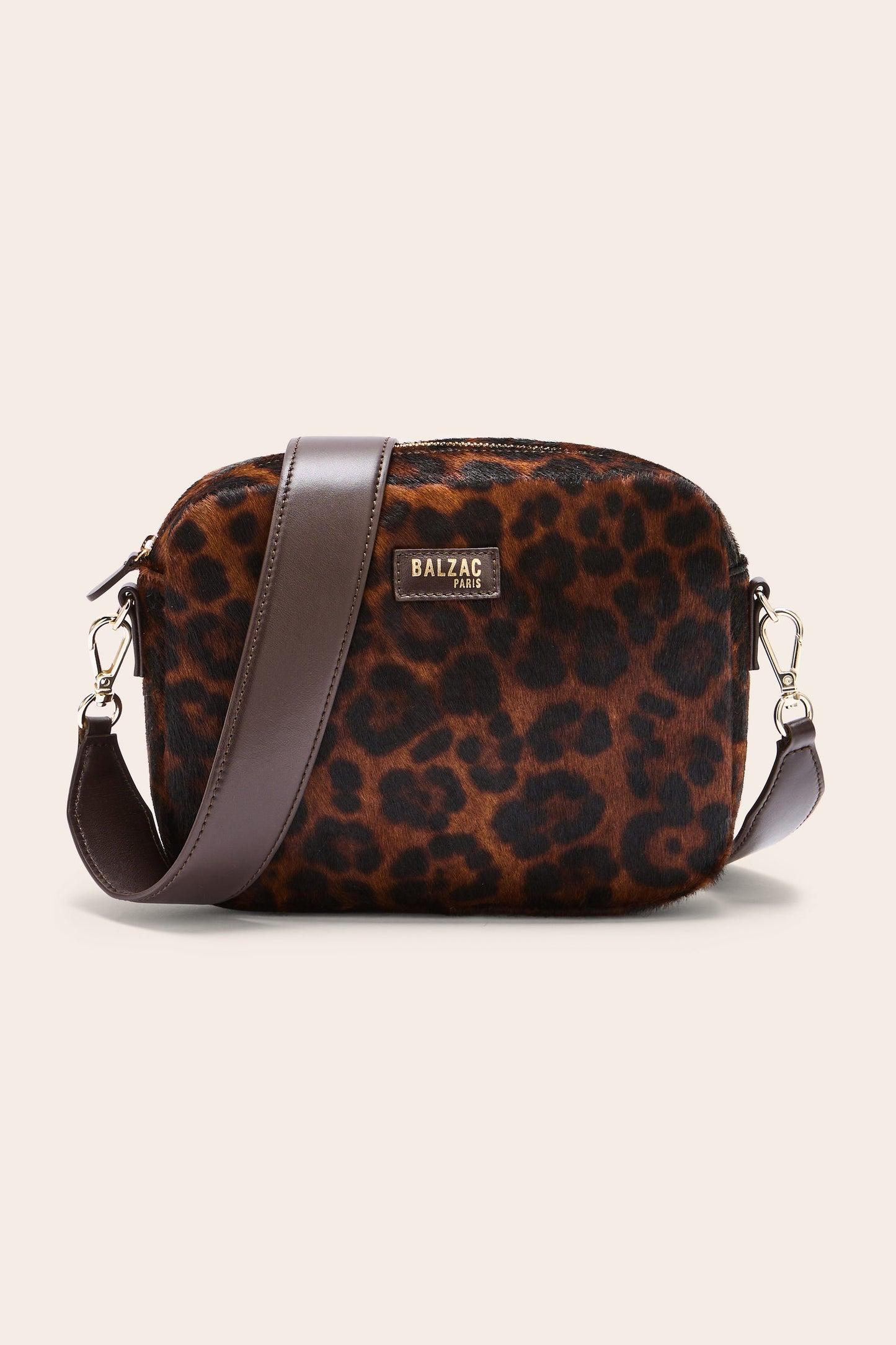 César pony leopard fawn bag by BALZAC PARIS