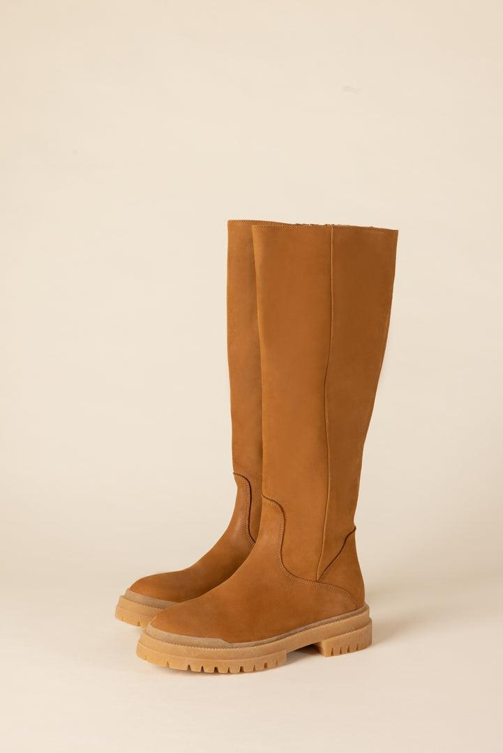 Camel Papaya Boots by BALZAC PARIS