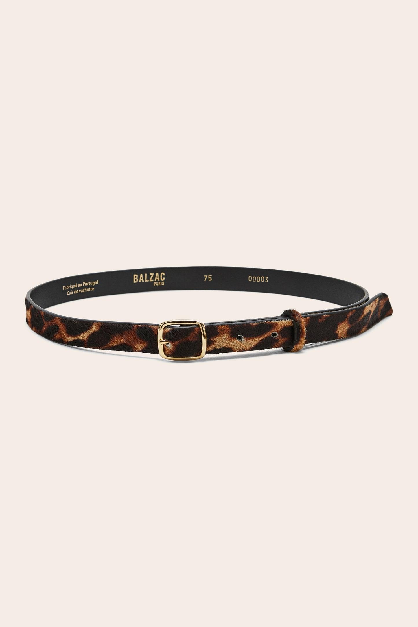 Caramel Leopard Pony Love Belt by BALZAC PARIS