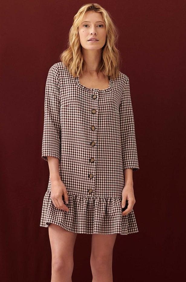 Checked Nala dress by BALZAC PARIS