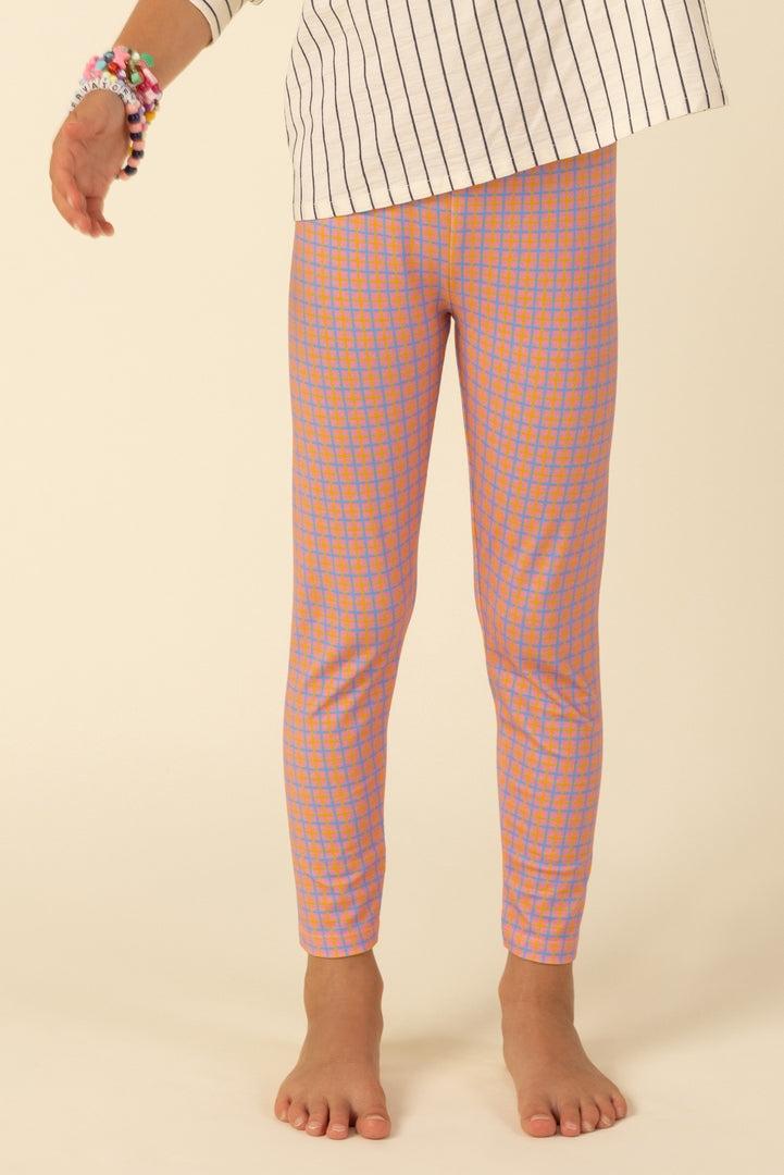 Citron pink check leggings by BALZAC PARIS