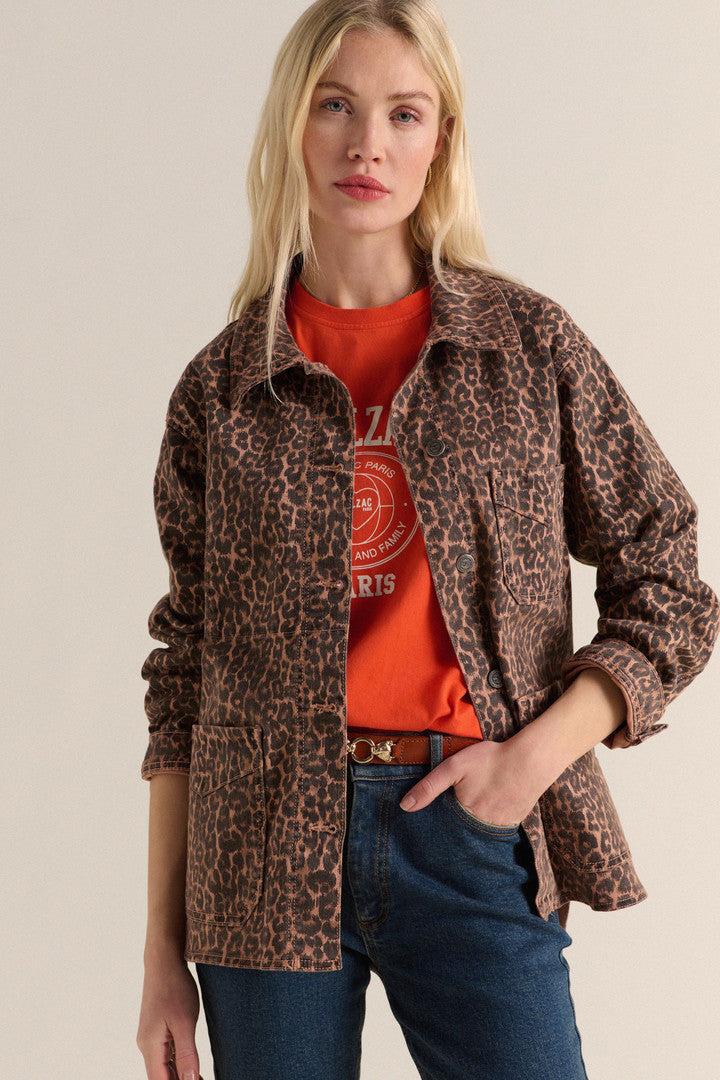Coffee leopard Marais jacket by BALZAC PARIS