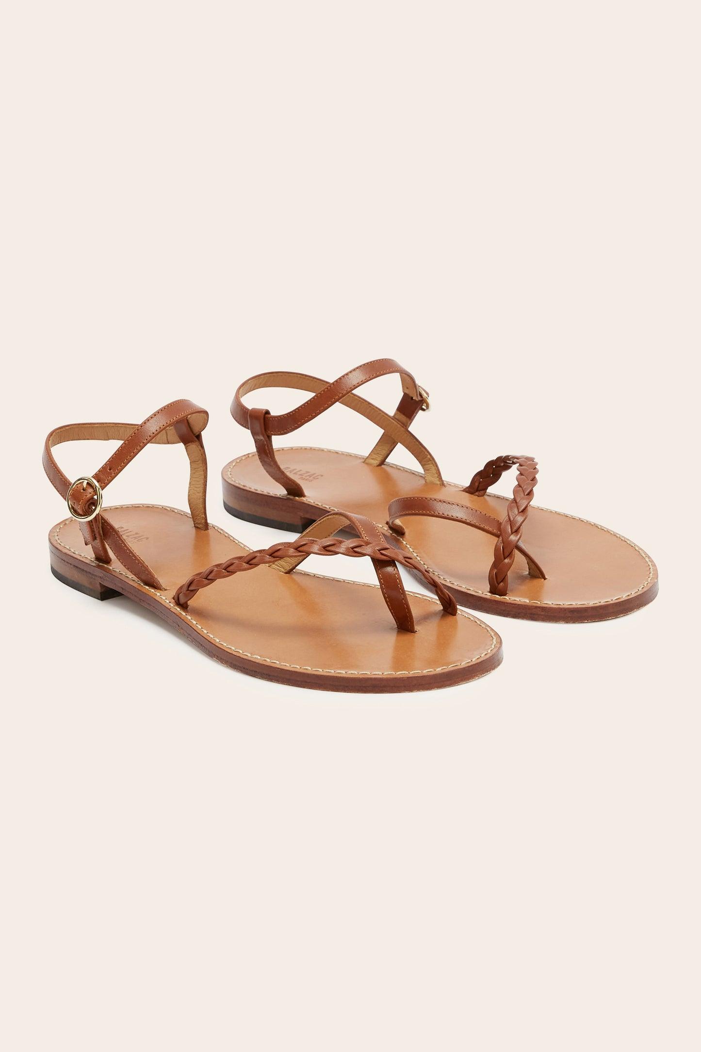 Cognac Palmira sandals by BALZAC PARIS