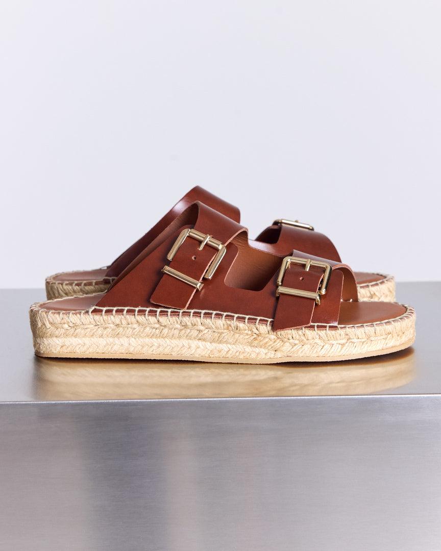 Cognac Sunflower Sandals by BALZAC PARIS