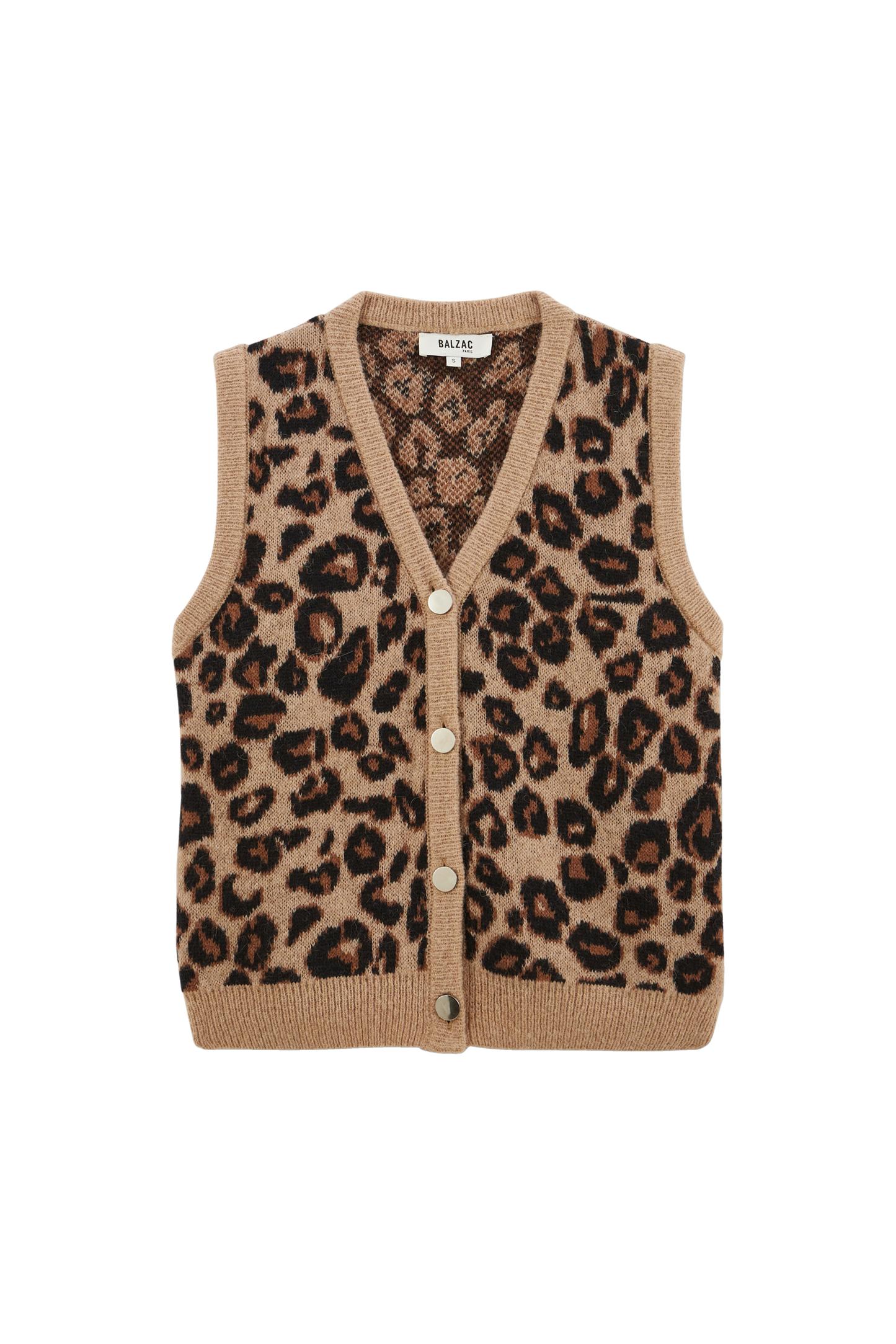Constant leopard vest by BALZAC PARIS