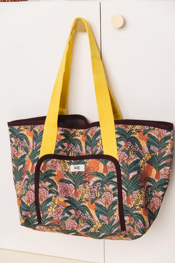 Contemporary bag with floral tiger print by BALZAC PARIS