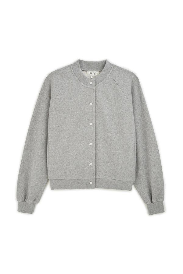 Cozy heather gray cardigan by BALZAC PARIS