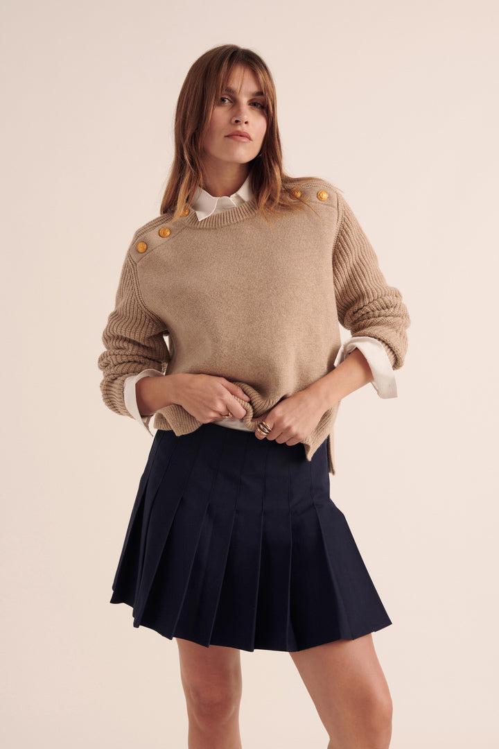 Debbie navy mini skirt by BALZAC PARIS