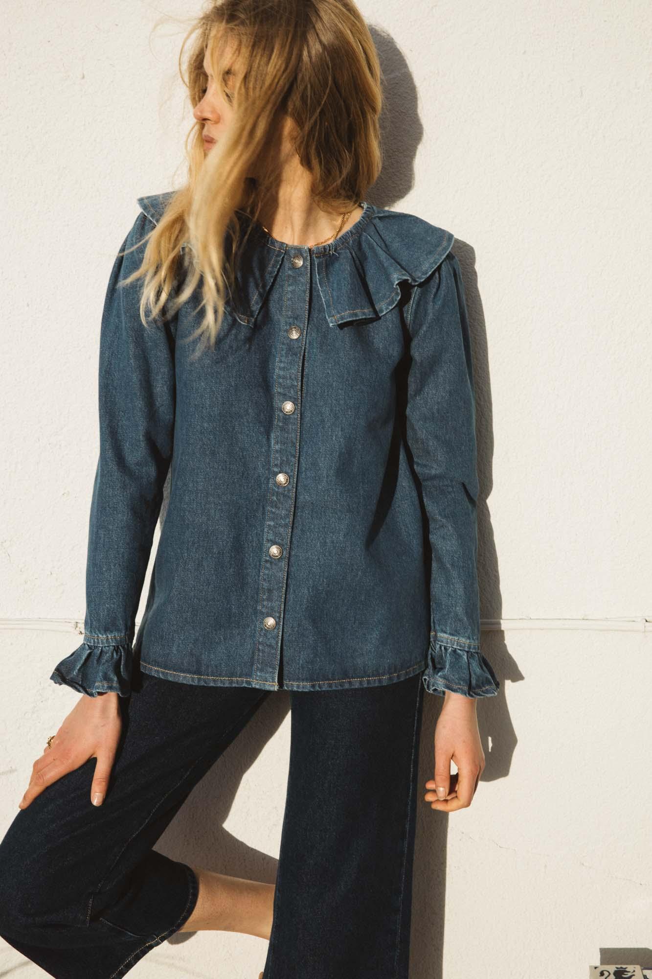 Denim Rivage shirt by BALZAC PARIS