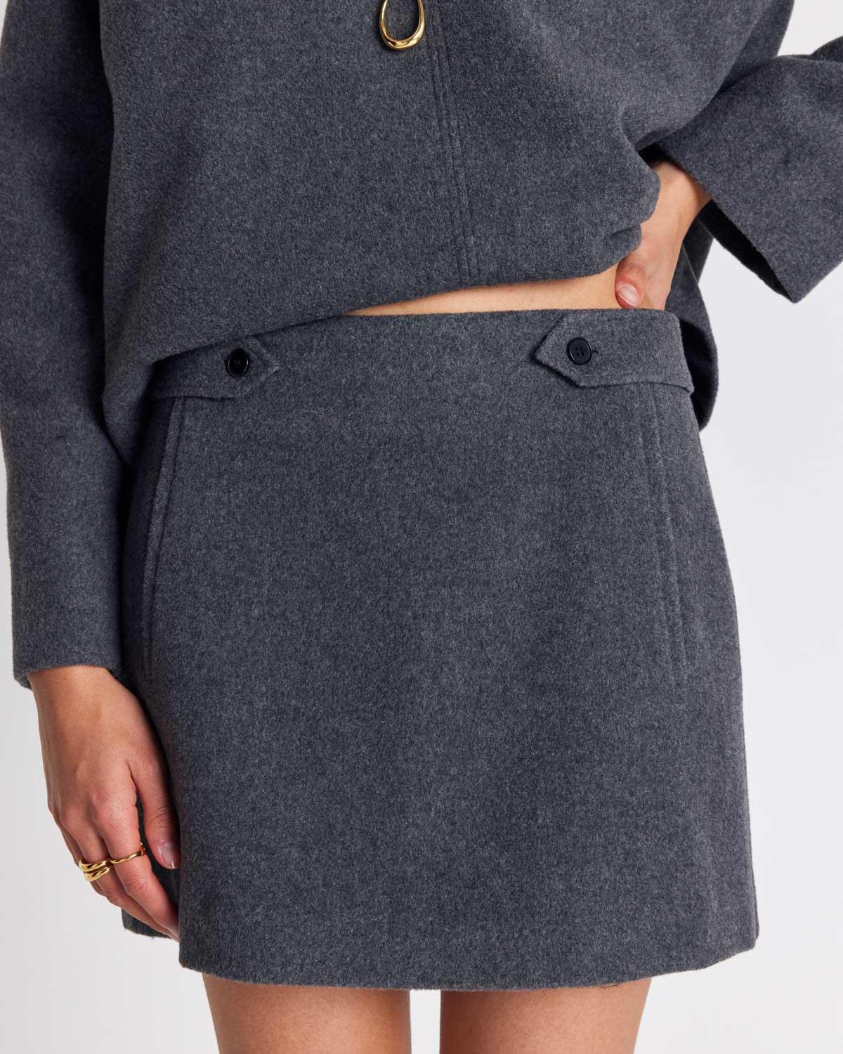 Deva skirt, ash grey by BALZAC PARIS