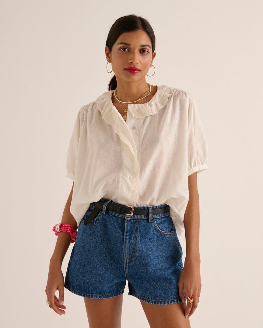 Ecru Baignade Shirt by BALZAC PARIS