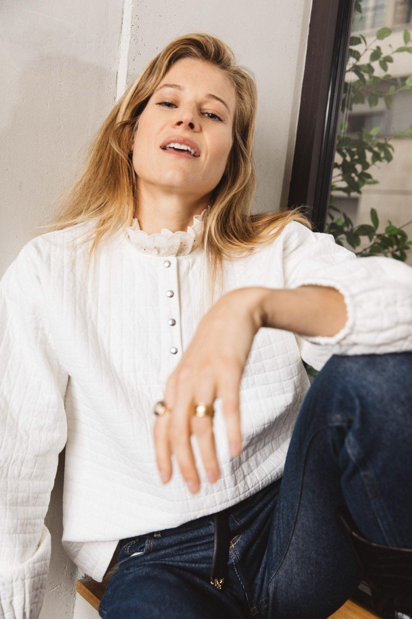 Ecru Oreste blouse by BALZAC PARIS
