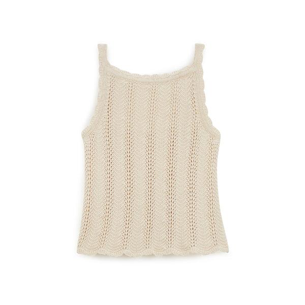 Ecru pineapple top by BALZAC PARIS