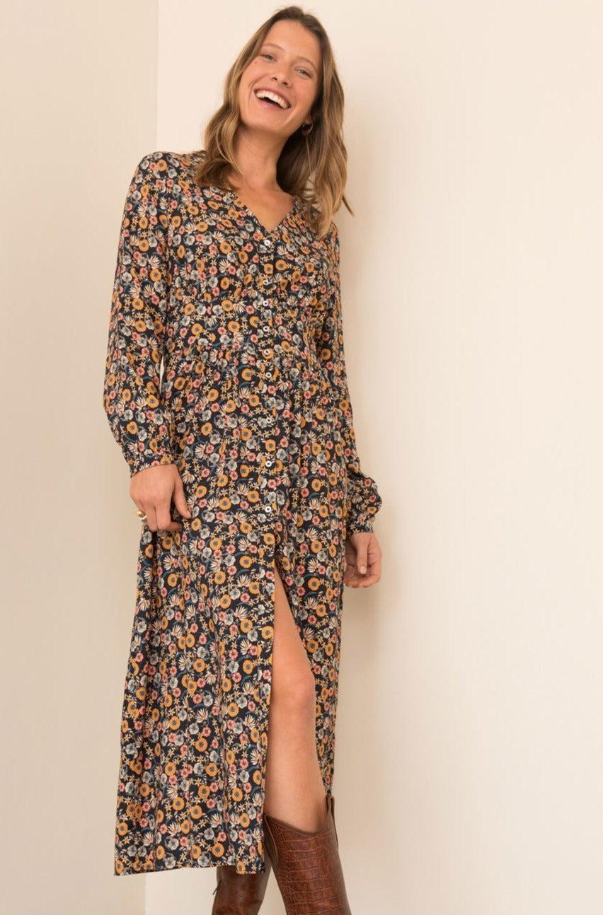 Eliane floral print dress by BALZAC PARIS