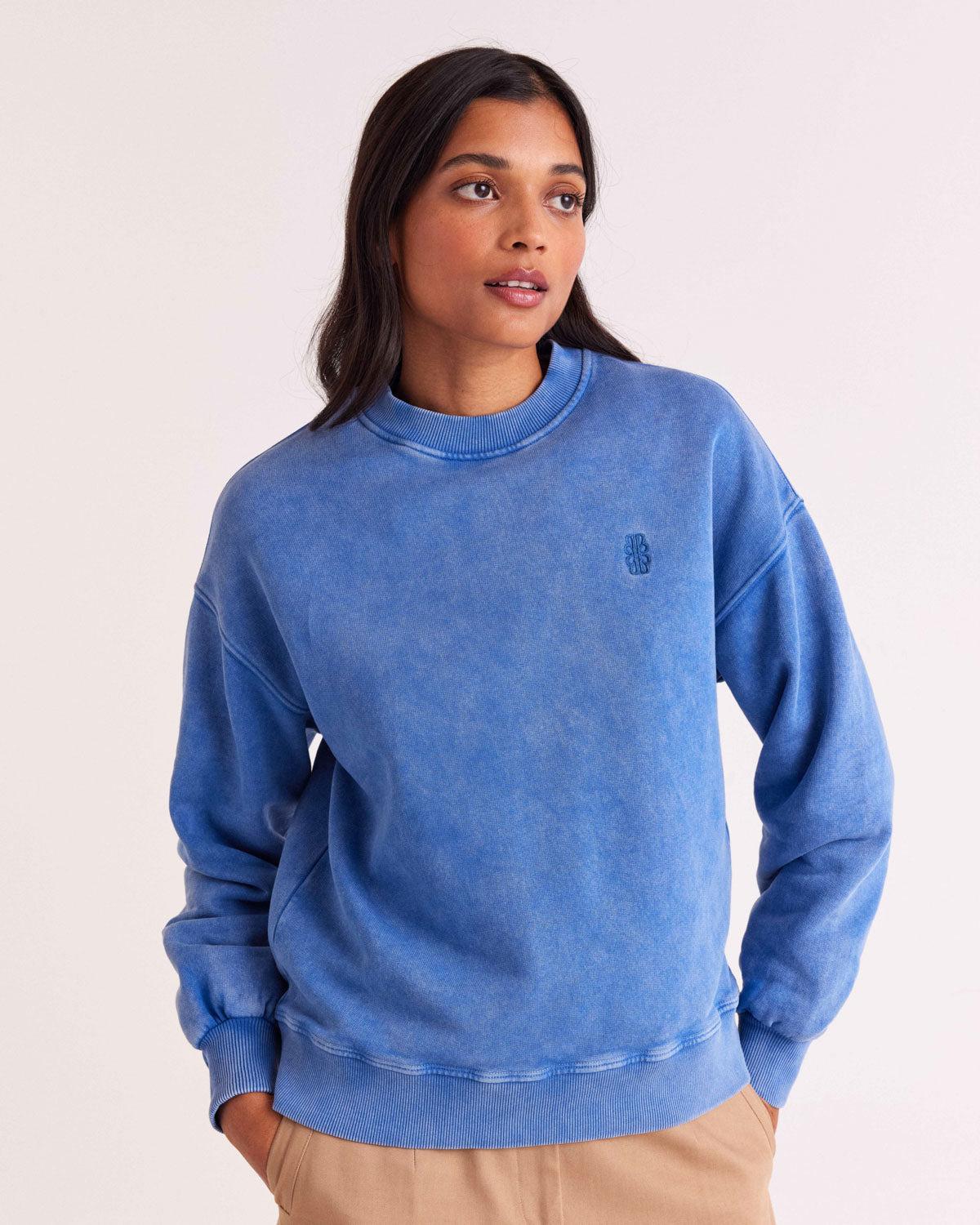 Faded blue Virgil sweatshirt by BALZAC PARIS