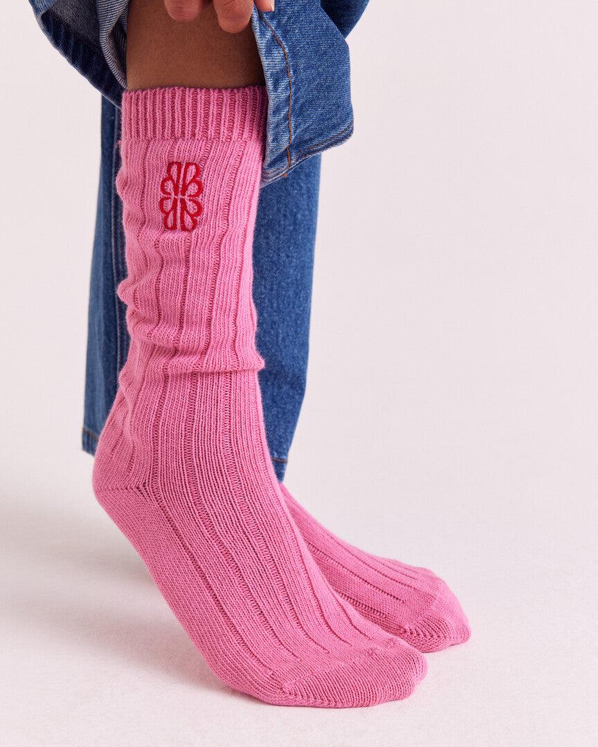 Felice pink socks by BALZAC PARIS