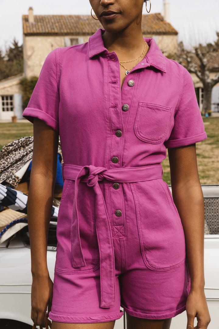 Floralie purple jumpsuit by BALZAC PARIS